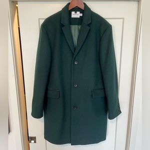 Men’s XL Topman Green Overcoat